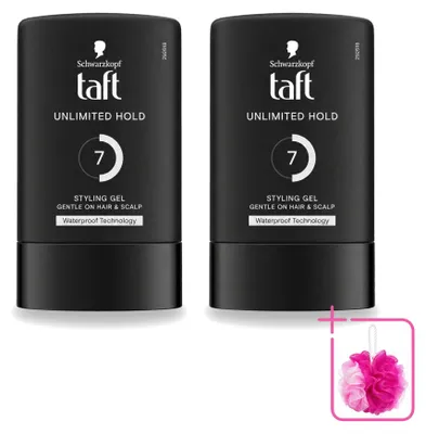 Productafbeelding van 2 x Taft Men Power Styling Gel, onbeperkte hold, 7 - 300 ml - Voordeelverpakking - 2 stuks