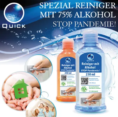 Immagine prodotto di Detergente con alcool Contenuto circa 250 ml