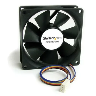 Produktbild von StarTech.com 80mm Computer Gehäuselüfter/ PWM Cooling Fan - Lüfter für Computer Gehäuse mit 4 pin Molex, Ventilator, 8 cm, Schwarz