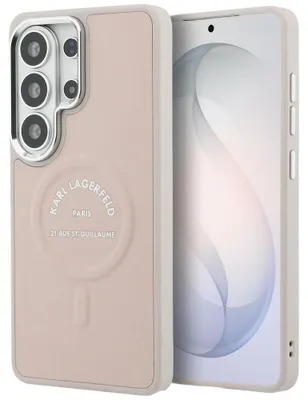 Zdjęcie produktu dla Karl Lagerfeld Nakładka Embossed Ring Rsg Logo Magsafe Do Samsung Galaxy S26 Ultra Różowa