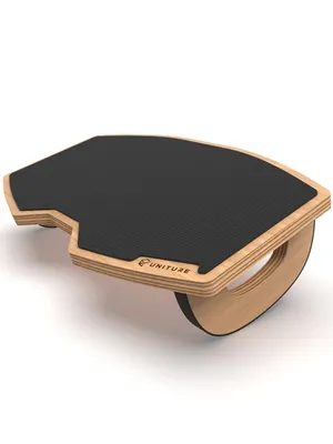 Image de Tabouret en bois incliné avec revêtement antidérapant pour le bureau