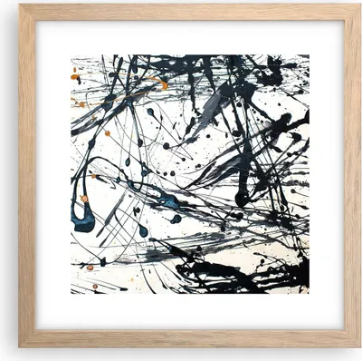 Produktbild von Gerahmtes Poster - Rahmen in heller Eiche - Abstraktion modern - 30x30 cm - Wand Bild - Wanddeko - Wandbilder - Wandposter - Bilderrahmen - Bilder - Kunstdruck - Wandbild - P2NAC30x30-3442