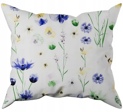 Produktbild von Nyks Baumwoll-Kissenhülle für Zierkissen 40x40 Blumen 348bia