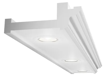 Zdjęcie produktu dla ELHARE Listwa do sztukaterii Spot LED Profil Taśma Oświetlenie pośrednie Światło XPS LH24A - 70x200mm, 2m