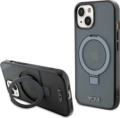 Image de Tumi iPhone 15 Back cover case - Metallic magsafe Whiteh stand - Black