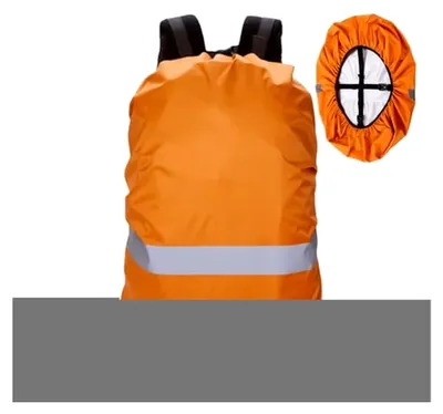 Produktbild von Wasserdichter Regenschutz für Rucksäcke | Tasche mit reflektierendem Streifen | Universeller Schutz für Schulrucksäcke und Outdoor-Aktivitäten