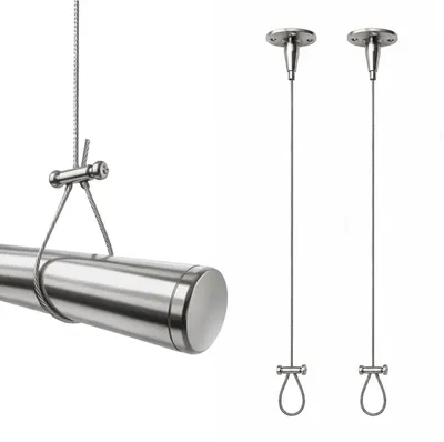 Produktbild von Duschstangenhalter für Deckenmontage - Verstellbar - 2 Stück - 200 cm - 304 Edelstahl