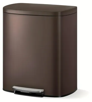 Productafbeelding van Prullenbak - Afvalbak - Pedaalemmer - Afvalemmer - Vuilnisbak - 50 Liter - Roestvrijstaal - Soft-Close Deksel