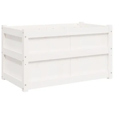 Produktbild von vidaXL Pflanzkübel Weiß 90x50x50 cm Massivholz Kiefer