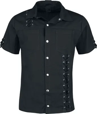 Produktbild von Vixxsin Kurzarmhemd Herren Damion Shirt schwarz 3XL