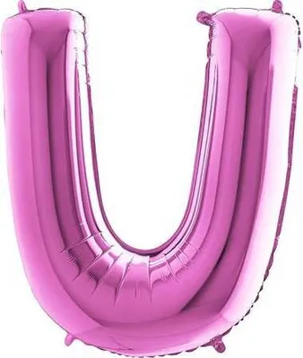 Obrázek produktu pro Nafukovací balónek písmeno U růžové 102 cm