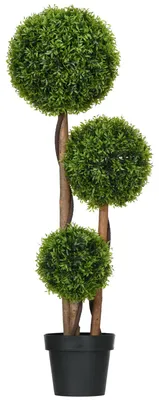 Obrázok produktu pre Umelý krušpánový topiár, 110 cm, UV odolný, 3 gule