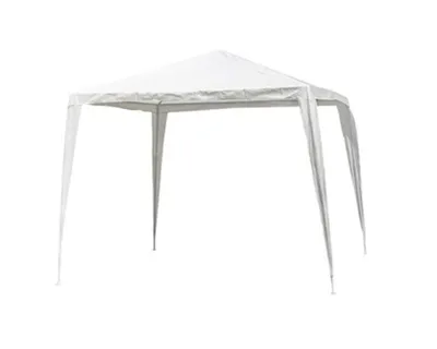 A white gazebo tent on a white background.