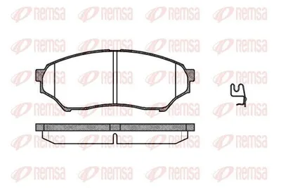 Produktbild von REMSA Bremsbeläge Satz Vorne Bremsklötze für MITSUBISHI PAJERO PININ (H6W, H7W) 0845.01