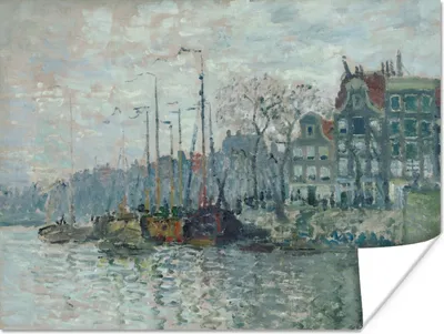 Produktbild von MuchoWow® Poster Zaandam der Deich - Gemälde von Claude Monet 120x90 cm - Wandbild