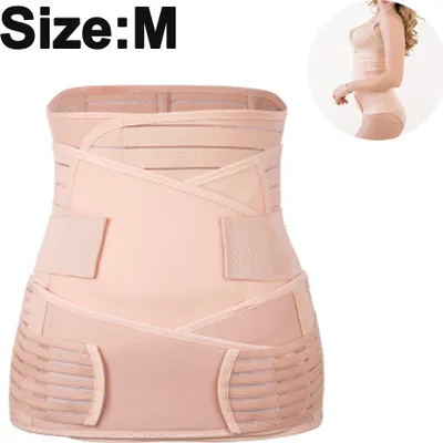 Produktbild von 3-in-1-Packung Zur Unterstützung Der Genesung Nach Der Geburt - Bauchband Für Schwangerschaft, Mutterschaft - Gürtel Für Frauen Body Shaper - Shapewear Gürtel,M