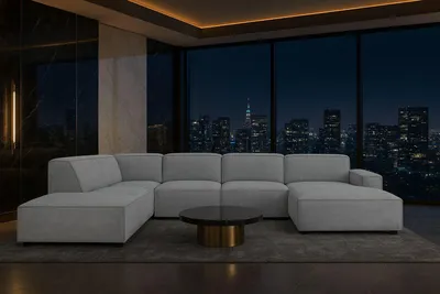 Produktbild von Kaiser Möbel Ecksofa Cursal V, Stoff Artico, Cement, Links
