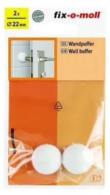 Image de Fix-o-moll Butoir Mural Adhes._o_22mm_blanc_2 - Fix-o-moll