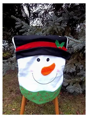 Produktbild von Set aus Weihnachtsmann- und Schneemann-Stuhlhussen