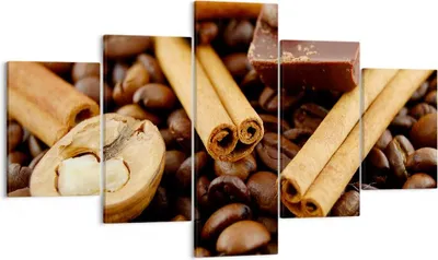 Produktbild von Bild auf Leinwand - Leinwandbild - Gerösteter Kaffee Aroma Schokolade - 125x70cm - Wand Bild - Wanddeko - Leinwanddruck - Bilder - Kunstdruck - Leinwand bilder - Wandkunst - EA125x70-0394