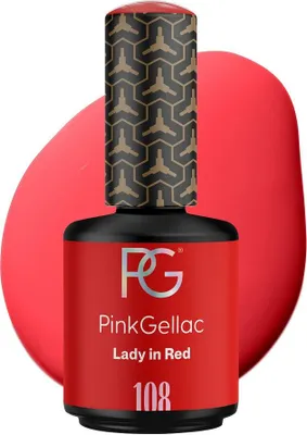 Produktbild von Pink Gellac - Shellac - Nail art - Cremiges Finish - Lady in Red - 15 ml