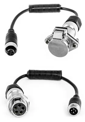 Produktbild von Carmedien Rückfahrkamera Anschluss Set Caravan CM-Rad Trailer Kabel Wohnwagen Anhänger Hänger Pferdeanhänger