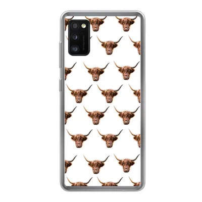 Produktbild von MuchoWow® Handyhülle Schutzhülle Hülle für Samsung Galaxy A41 Schottischer Highlander - Kuh - Muster Silikon Softcase Handy Hülle - Mobiltelefon