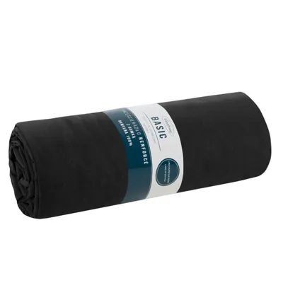Zdjęcie produktu dla Prześcieradło z gumką Basic 100x200 +30 cm bawełna czarne