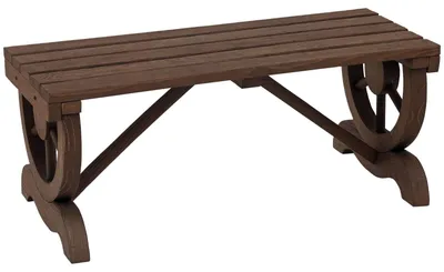 Produktbild von Gartenbank Holz Wetterfest Sitzbank Gartenmöbel Rustikale Bank Natur, für Garten