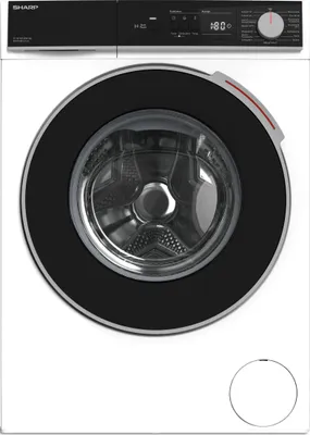 A front-loading washing machine.