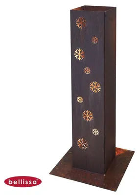 Zdjęcie produktu dla Bellissa® Corten – kolumna ogniowa 70 cm, kolumna świetlna, lampion ogrodowy, dekoracja na taras