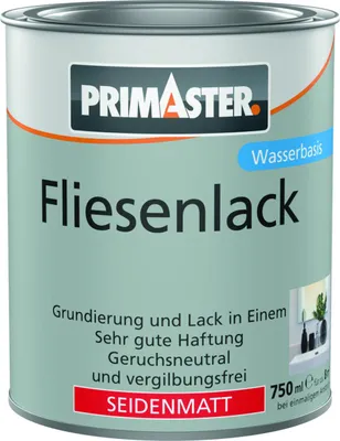 Produktbild von Primaster Fliesenlack 750 ml weiß seidenmatt