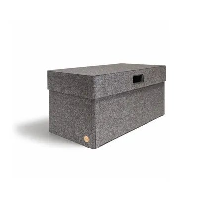 Produktbild von Aufbewahrungsbox CLASSIC Filz 32 x 68 x 30 cm mit Deckel in anthrazit meliert