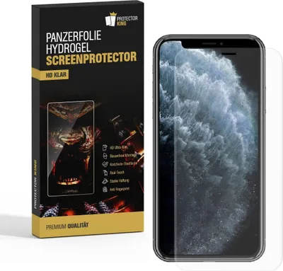 Produktbild von 2x Panzerfolie für iPhone XS HYDROGEL FULL-COVER Displayschutzfolie HD KLAR