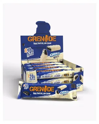 Obrázok produktu pre Grenade 5060811384435, Biela čokoláda, Oreo, 60 g, mliečna bielkovina, pšeničný proteín, 232 kcal, 387 kcal, 970 kJ