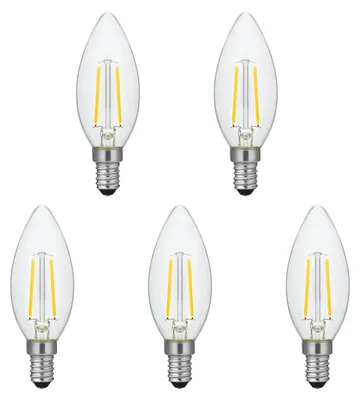 Produktbild von SPL E14 LED Filamentlampe C35 2W 2500K Extra Warmweiß Dimmbar 5 Stück