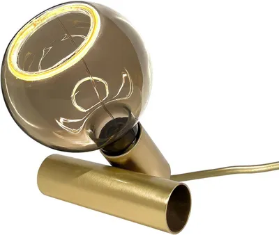 Produktbild von Tischlampe Messing massiv E27 8 cm in Bronze hell Modern Tischleuchte