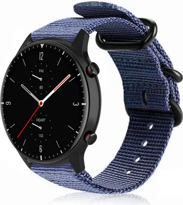 Produktbild von Strap-it Amazfit GTR 2 Nylon-Schnallenarmband (Blau)
