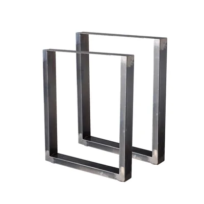 Obrázok produktu pre Bc-elec - HM6072-S 2 lakované oceľové stolové nohy obdĺžnikové 60x72cm, nábytkové nohy, kovové stolové nohy