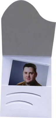 Immagine prodotto di 1x100 cartelline Daiber per fototessera Wave in cartoncino lino bianco 16019