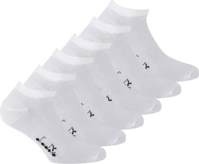 Produktbild von Diadora Uni Sneaker Socken, 6er Pack - Sportsocken, Mercerisierte Baumwolle, Logo, einfarbig Weiß 39-42