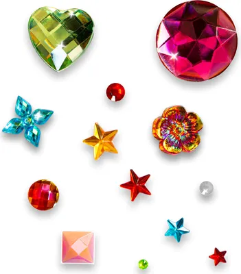 Produktbild von 1709 Glitzersteine Set Selbstklebend zum Aufkleben Strasssteine Mehrfarbig