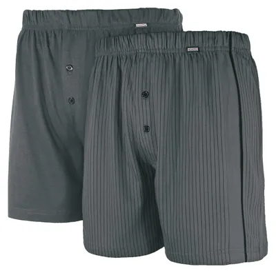 Produktbild von Adamo 2er-Pack Boxershorts dunkelgrau Übergröße