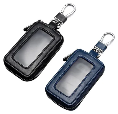 Image de Solidchoice - Coffret de 2 étuis à clés vintage en cuir, avec fermeture éclair