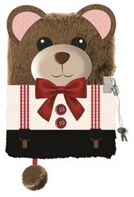 Immagine prodotto di Pamiętnik A5 włochacz 3D z kłódką Teddy Bear My Little Friend 96 kartek