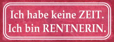 Produktbild von vianmo Holzschild 10x27 cm habe keine Zeit bin Rentnerin Dekoration