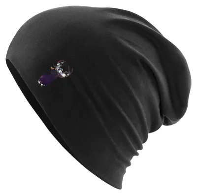 Produktbild von Huuraa Beanie Hirsch Silhouette Black One Size Baumwolle und Elasthan Mütze Geschenkidee