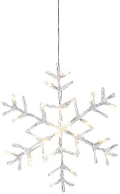 Produktbild von LED-Acryl-Schneeflocke 'Antarctica', 24 warm white LED, Trafo, ca. 40 x 40 cm, outdoor