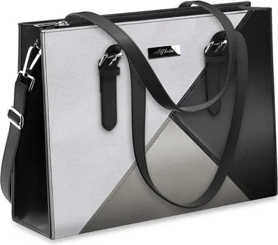 Produktbild von Große Damen Aktentasche 15,6 Zoll Leder Schultasche mit Riemen