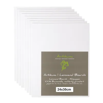 Obrázek produktu pro 8x ARTIKUM KÜNSTLER MALKARTON 24x30cm malířské desky s plátnem na malování